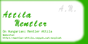 attila mentler business card